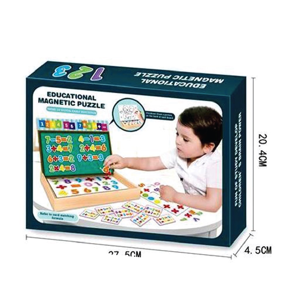 Mainan Edukasi Anak Puzzle Kayu Wooden Magnet Game Toys Kid