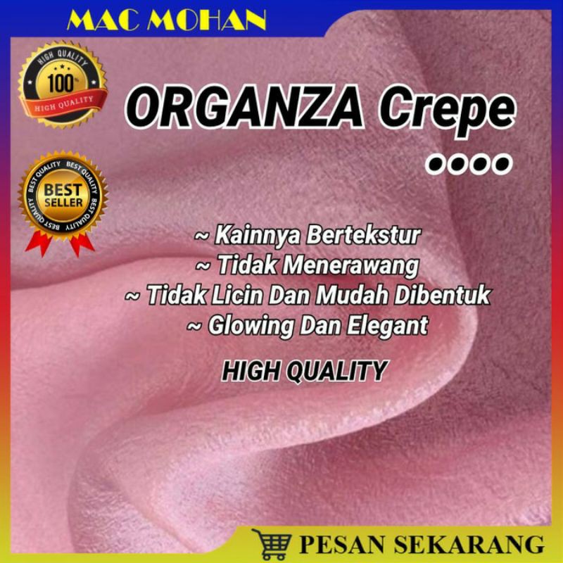 [RE-STOCK] KAIN ORGANZA BUBBLE / ORGANZA CREPE PREMIUM QUALITY TERMURAH ORGANDI SILK