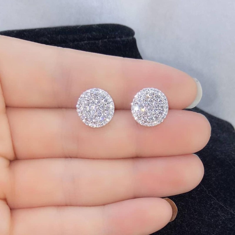 Anting Giwang Silver Diamond Titanium Xuping Antikarat