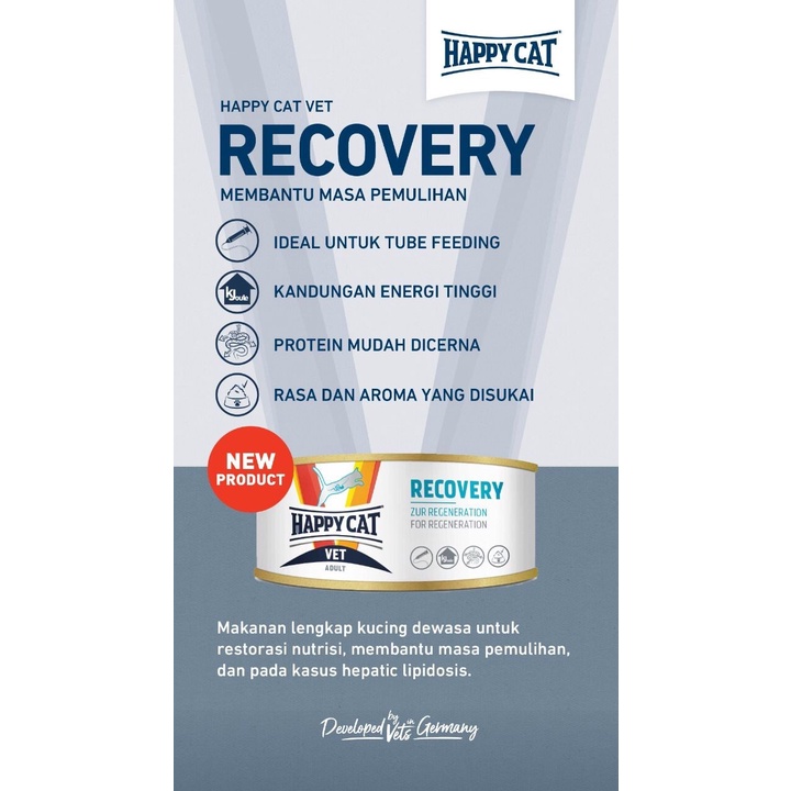 Happy Cat Vet Recovery 100gr - Wet Food Khusus Kucing Sakit