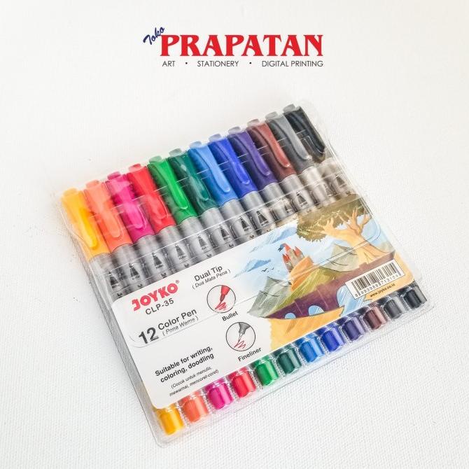 

JOYKO DUAL TIP COLOR PEN 12 WARNA CLP-35 / DUA MATA PENA