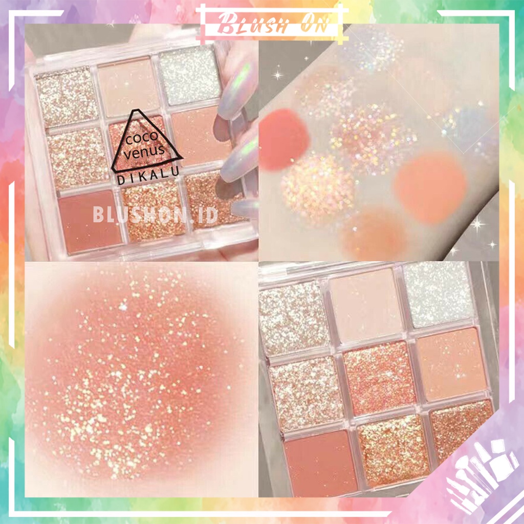Dikalu Coco Venus Eyeshadow Glitter Matte 9 Color Waterproof Pigmented Pallete DK01