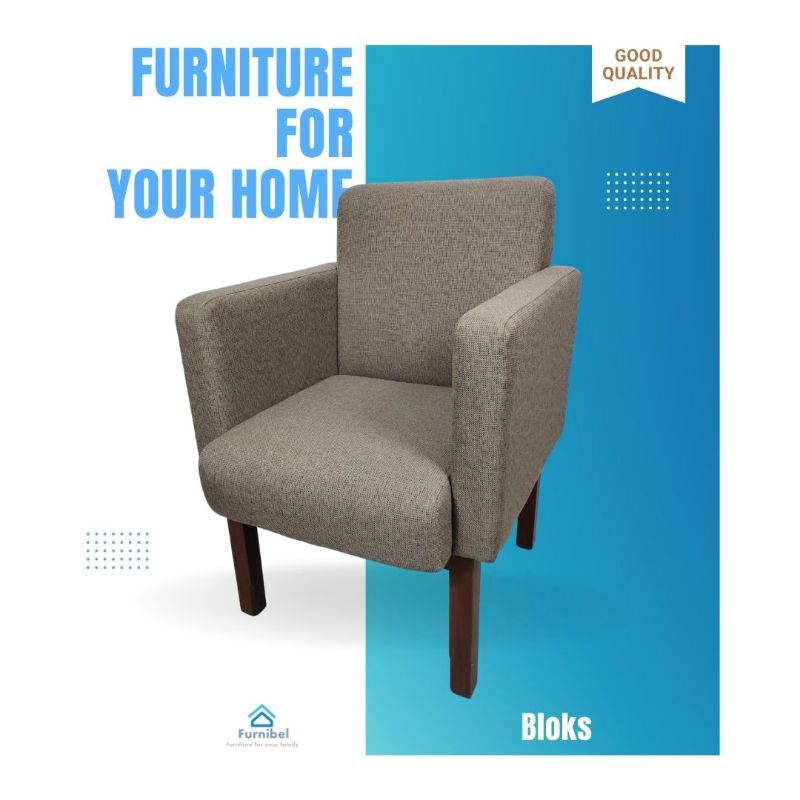 Kursi sofa single kotak kecil - sofa 01
