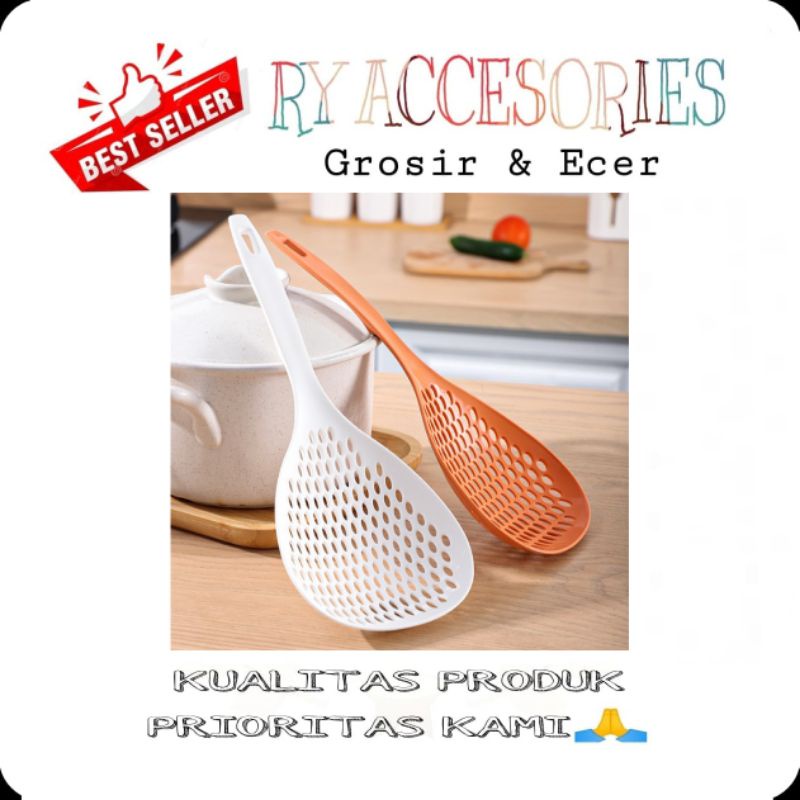 RY - Sendok saringan mie / centong plastik jumbo serbaguna spatula mie spageti  centong jumbo bolong