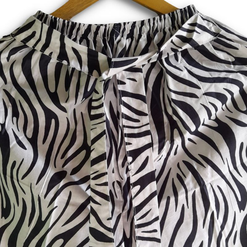 Celana Kulot Wanita Motif Zebra Kekinian