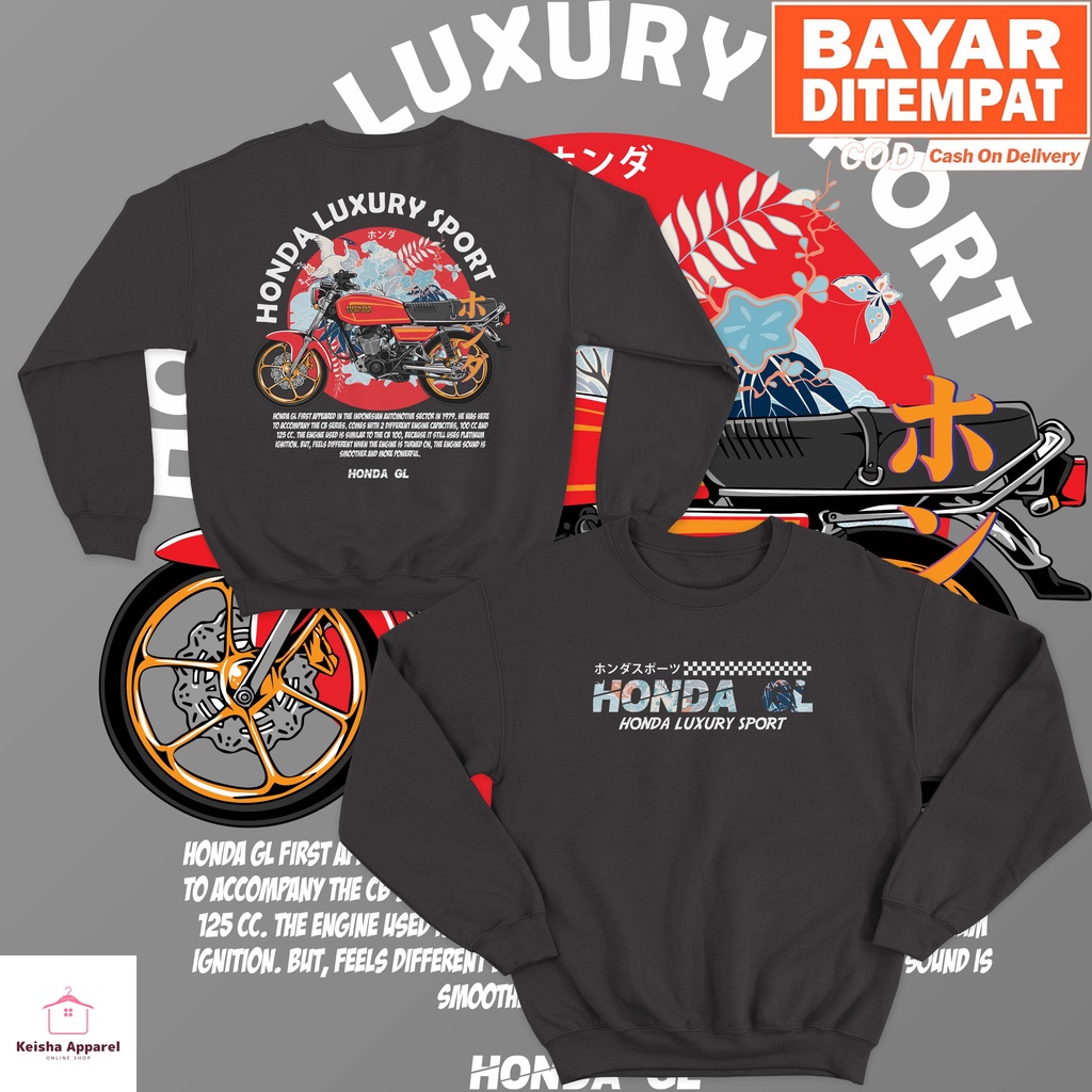 JAKET SWEATER HONDA LUXURY SPORT SWEATER HONDA GL UNISEX