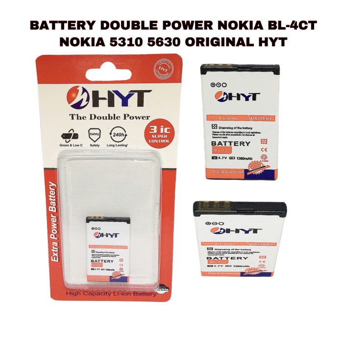 PROMO BATTERY BATERAI DOUBLE POWER NOKIA BL-4CT 2720 6600 ORIGINAL HYT