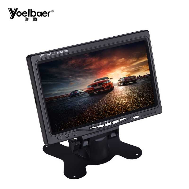 Yoelbaer Layar Monitor Mobil TFT LCD 7 Inch - C-T703-Hitam