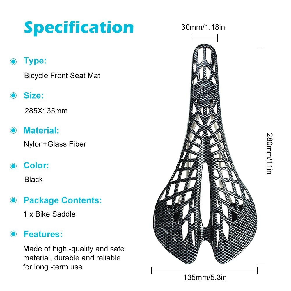 YGRETTE - Jok Sadel Sepeda Bike Saddle Ergonomics Hollow Ultralight Spider Ringan Aero Fixie Balap