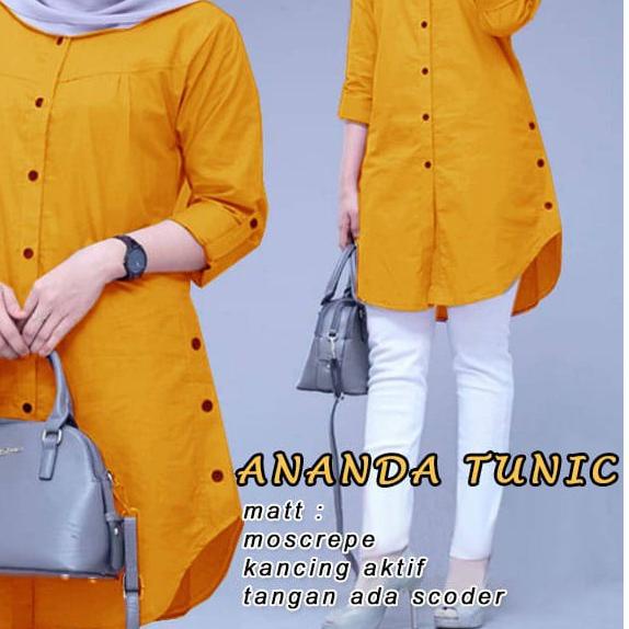 BOOM - TUNIK ANANDA JUMBO XL, XXL, 3XL/ TUNIK WANITA/ PAKAIAN WANITA / BAJU MUSLIM/ ATASAN MUSLIM