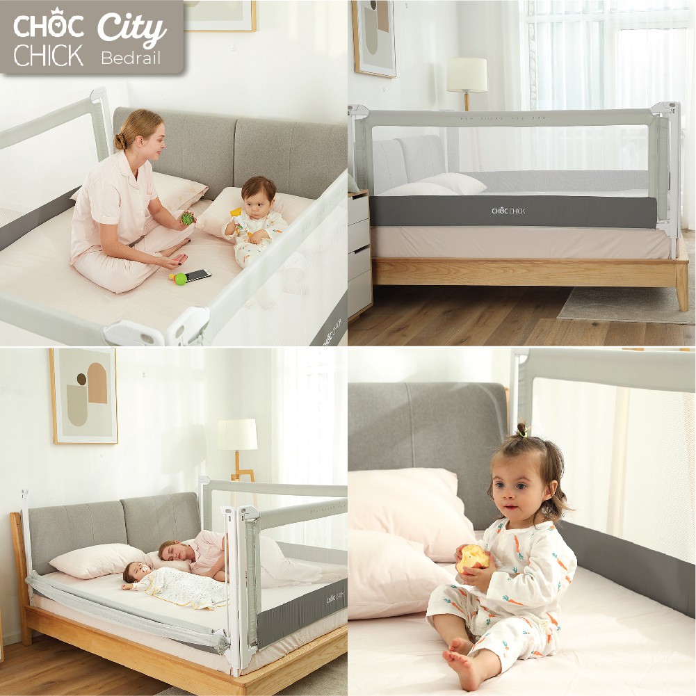 Bedrail Pagar Kasur Choc Chick ⭐️CITY⭐️ [200cm, 180cm, 160cm, 120cm] Strong &amp; Tall Kokoh Kuat