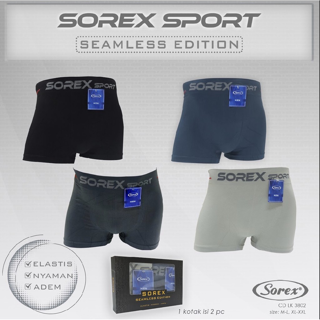 CELANA DALAM SOREX PRIA BOXER M3802 BEST SELLER 3802 3804