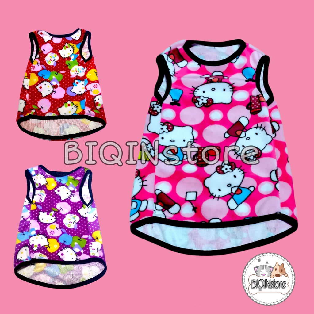 Baju kucing Motif karakter hello Kitty