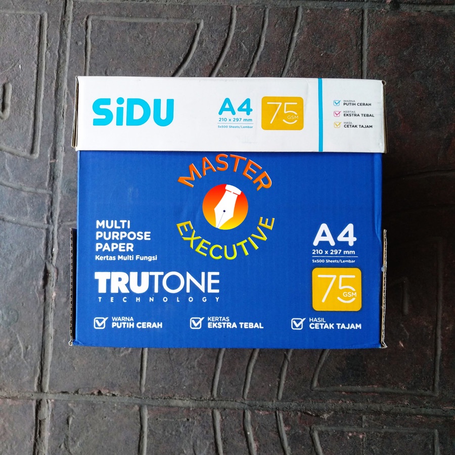 [Dus - 5 Rim] Sinar Dunia / SiDu Kertas HVS A4 75 gsm 210 x 297 mm