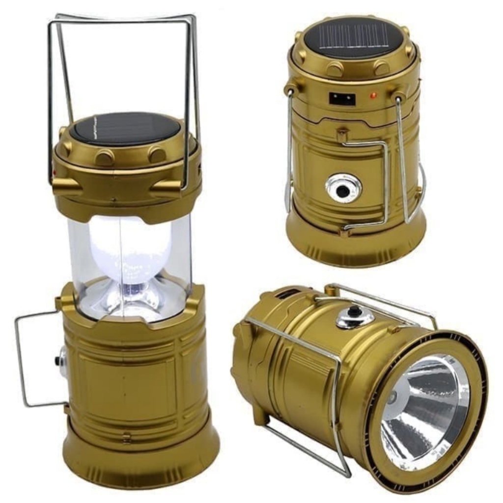 【COD】 Lampu Darurat Emergensi + Senter` Lentera Tenda Cas USB &amp; Tenaga Surya` Charge Emergency` Camping Mancing Hiking