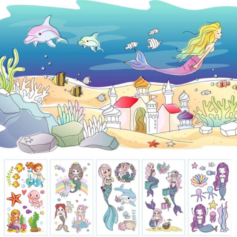 10 Pcs Tato Temporer Grosir Kartun Lucu Tattoo anak Tatto Sementara