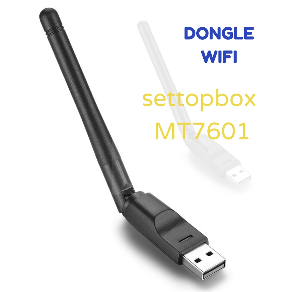 Dongle Wireless MT-7601 USB WIFI Adapter Bisa untuk STB Antena Sumpit 150Mbps 802.11n Antena Receiver Parabola dan Set Top Box