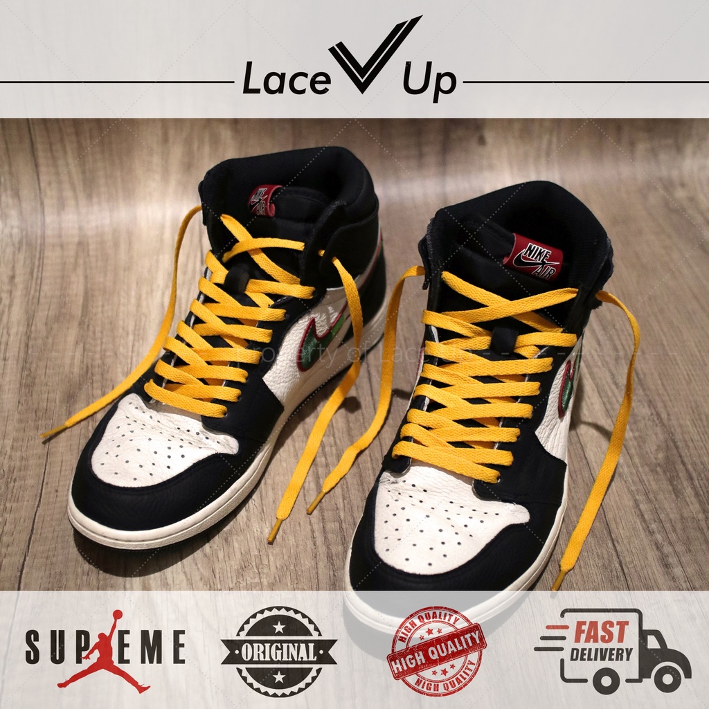 Tali Sepatu Flat 8mm Union Yellow / University Gold Shoelaces