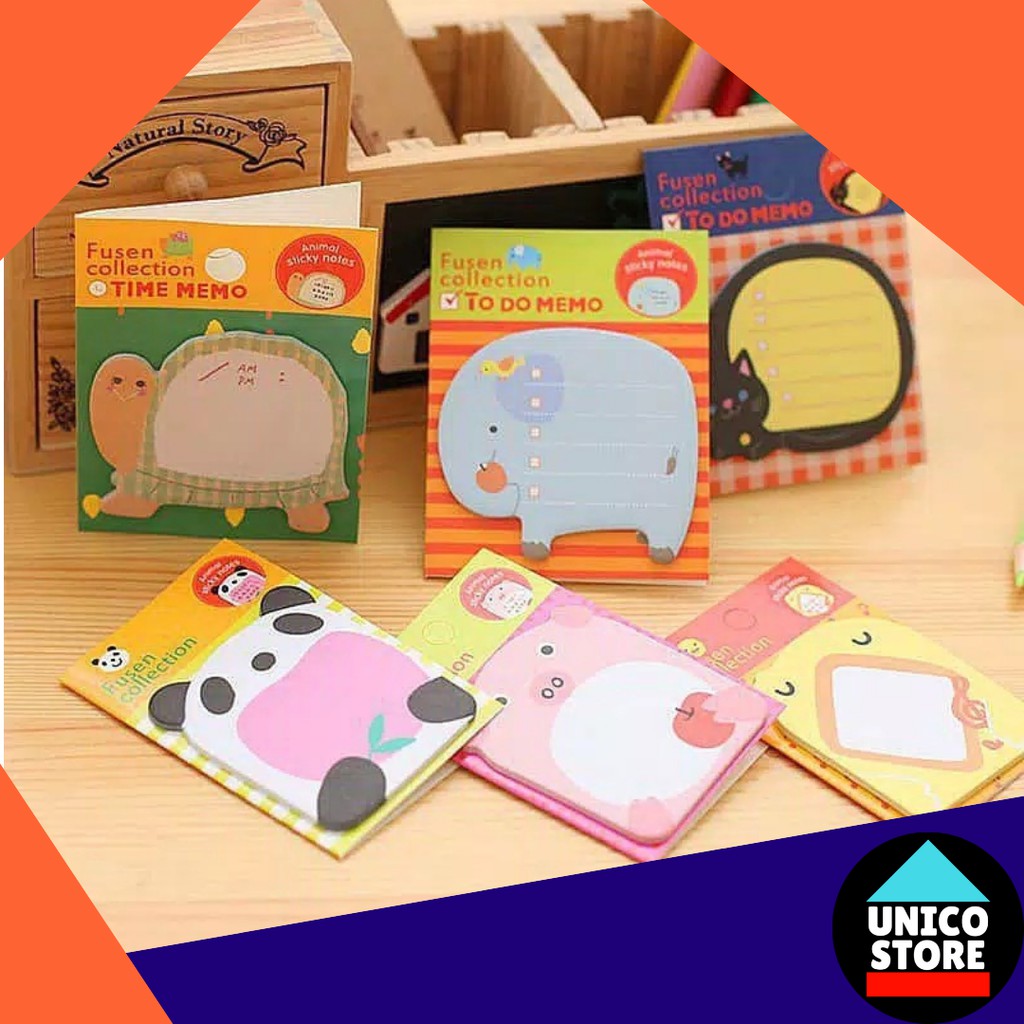 STICKY NOTES ANIMAL  STICKY NOTE MEMO PAD BIEN LI TIE 