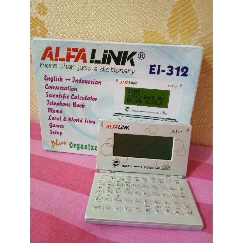 ALFALINK EI 312 / KALKULATOR KAMUS BAHASA INGGRIS Gratis batrai