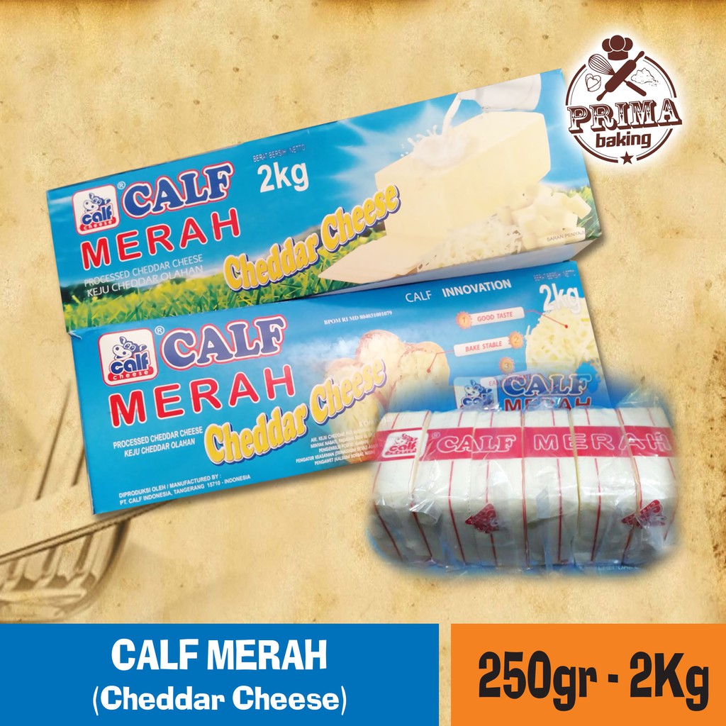 

CALF Merah Cheddar Cheese Keju Parut 2kg