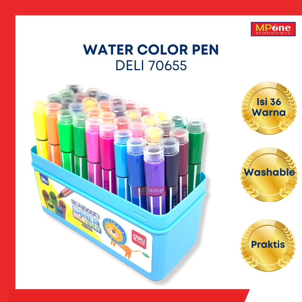 

Spidol Warna Deli / Deli Felt Watercolor Pen With Tamp / Water Color Deli