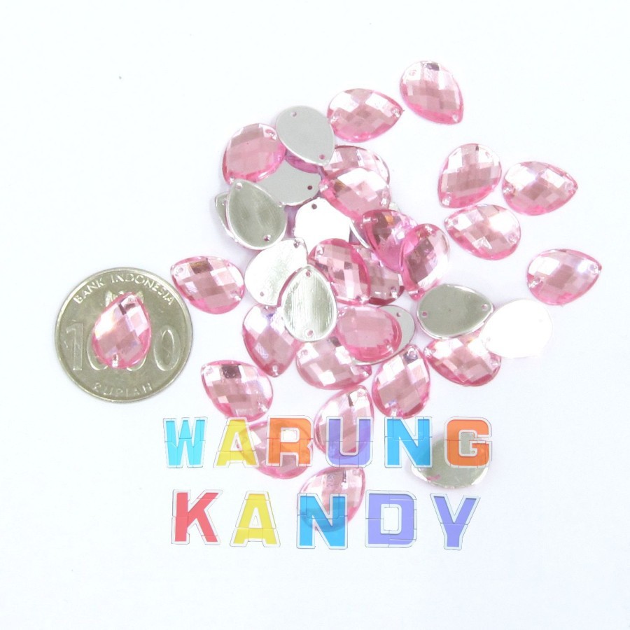 Diamon Akrilik Tetes 10x14 Pink Sedang  1000pc