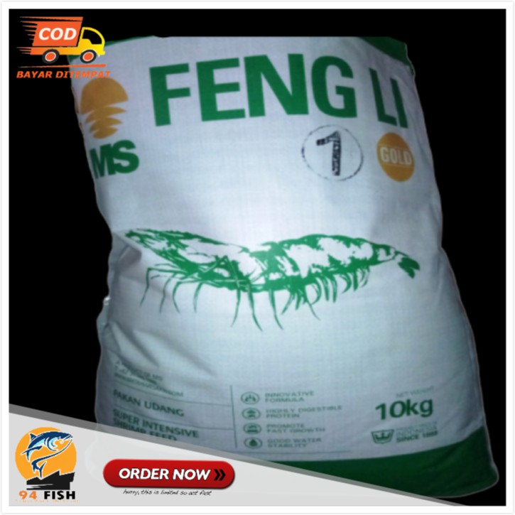 FENGLI 1 HIGH GRADE  PELET IKAN PAKAN UDANG REPACK 1 KG