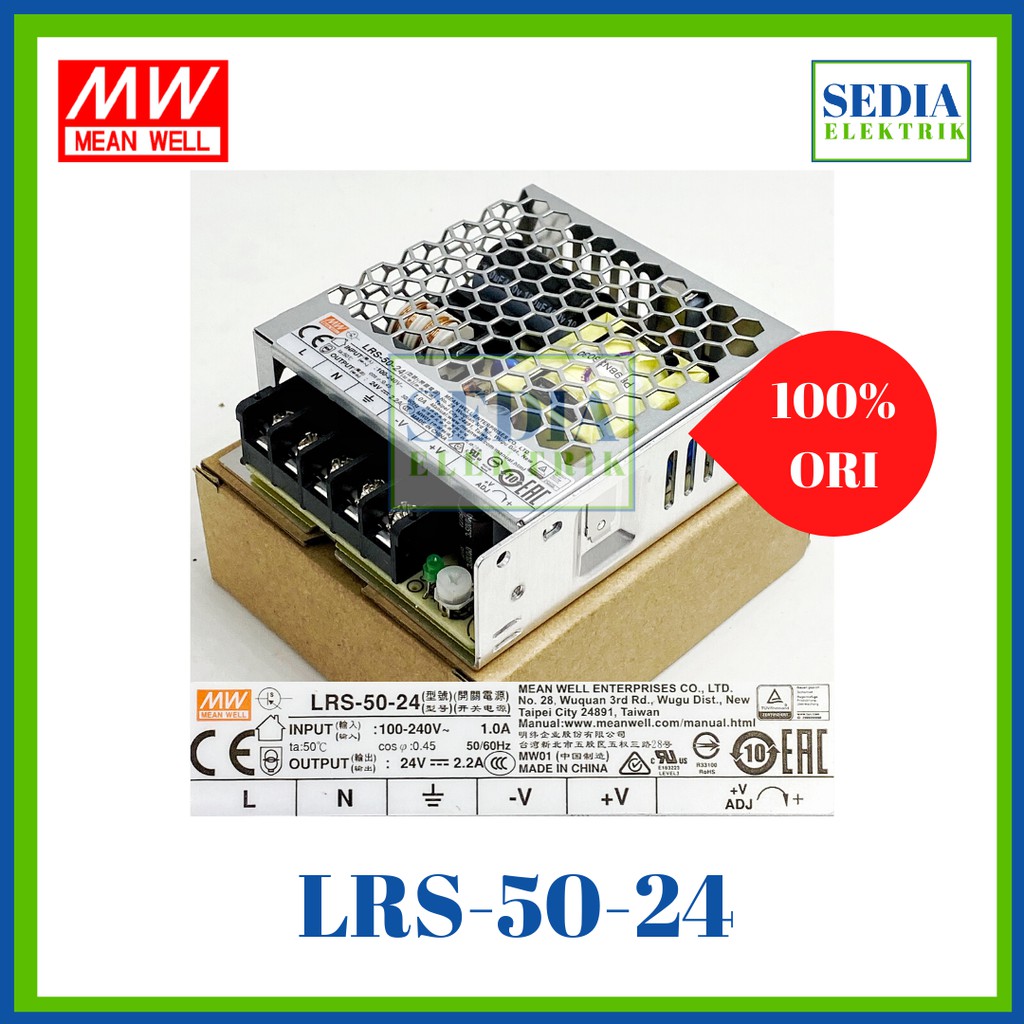 POWER SUPPLY MEAN WELL LRS-50-24 LRS 50 24 LRS50 24 LRS5024