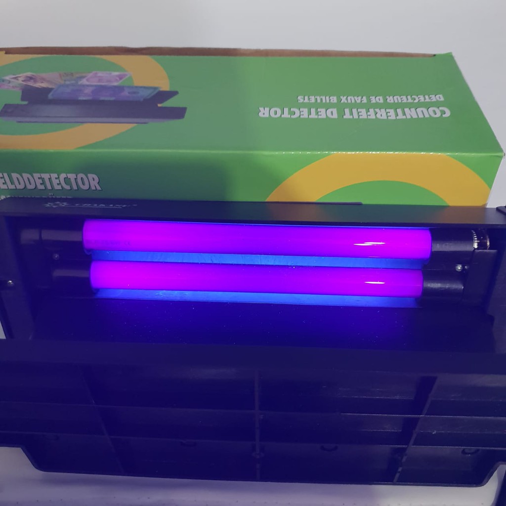 Money Detector Alat Deteksi Uang Palsu  Sinar UV /Money Detector Besar/ Counterfeit Detector/ 2light