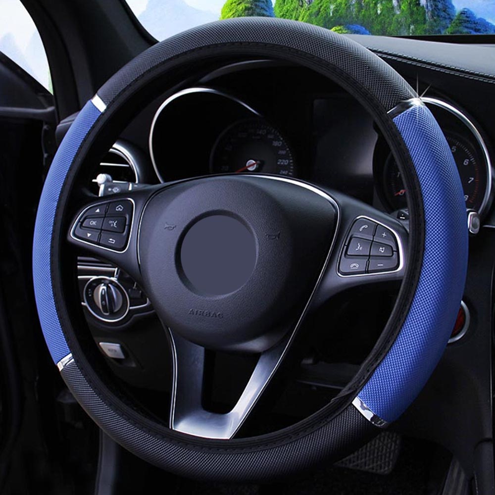 New Anti Slip Auto Decoration PU Leather Steering Covers Car-styling Universal Penutup Kemudi Mobil