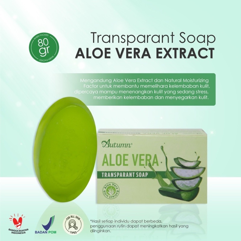 Grosir autumn aloe vera transparan soap