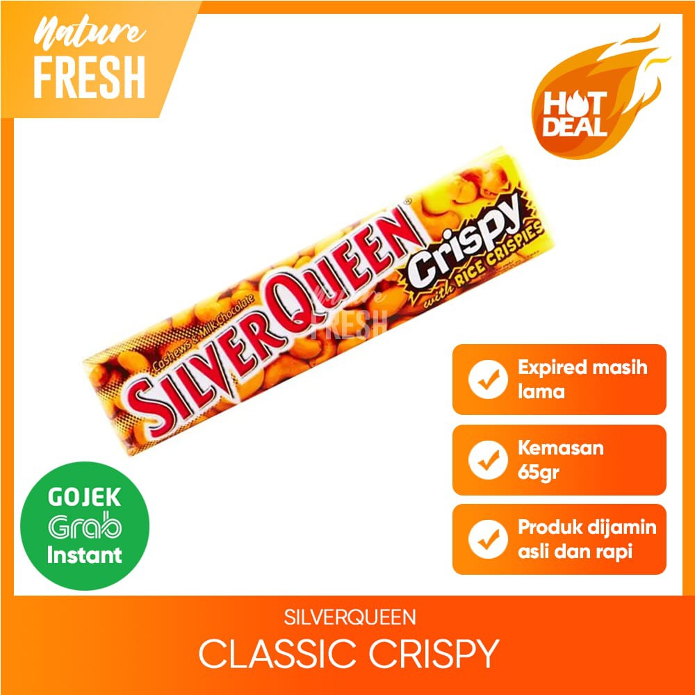 SilverQueen Cashew Almond Fruit Crispy Dark White Coklat Classic