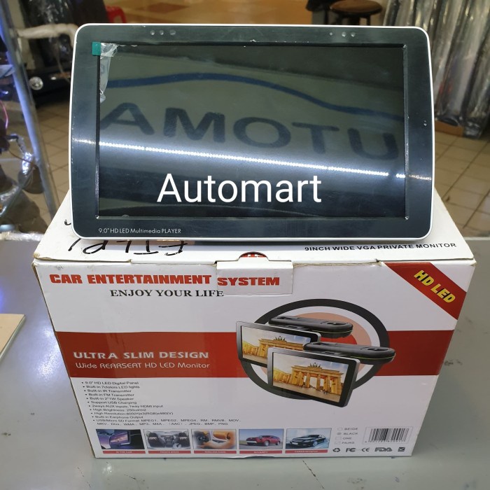 tv monitor mobil 9 inch ultra slim HD display enigma EG9019