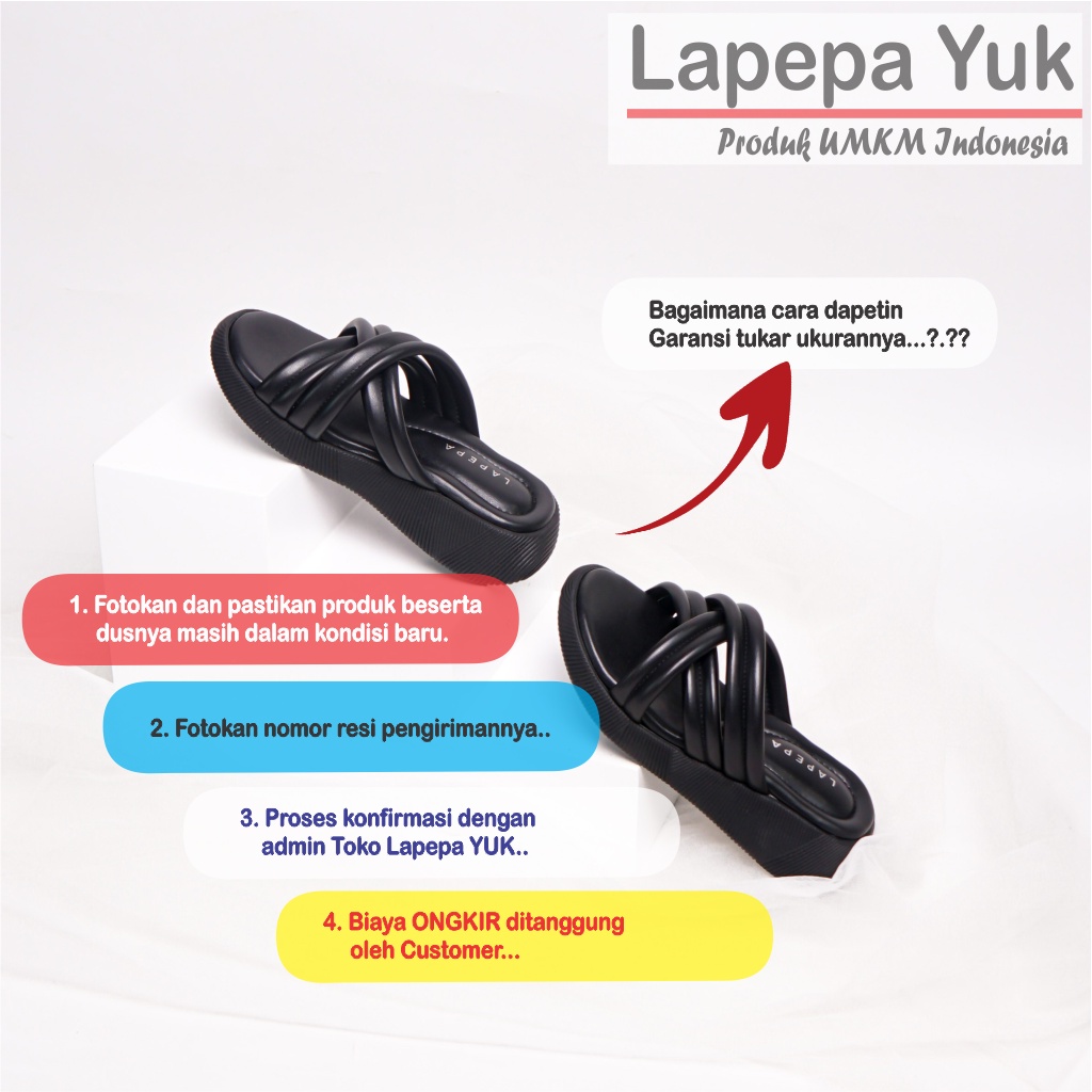 LAPEPA YUK - Sandal Platform Anak Perempuan Usia 2 sampai 10 Tahun TARA KIDS Sendal Anak cewek Wedges Wanita Empuk Model Silang Warna BLACK Hitam Strap Lucu Cantik cewe Slop Usia Umur 3 4 5 6 7 8 9 thn Tahun Premium Ori Original Mall Official Store