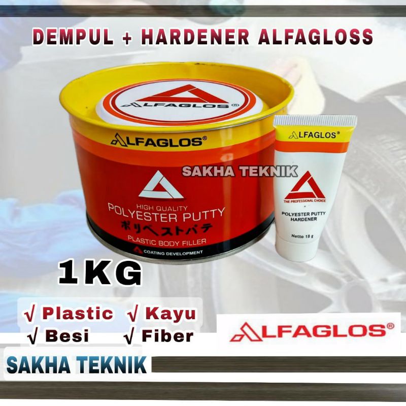 Dempul plastic kayu besi Alfagloss 1kg