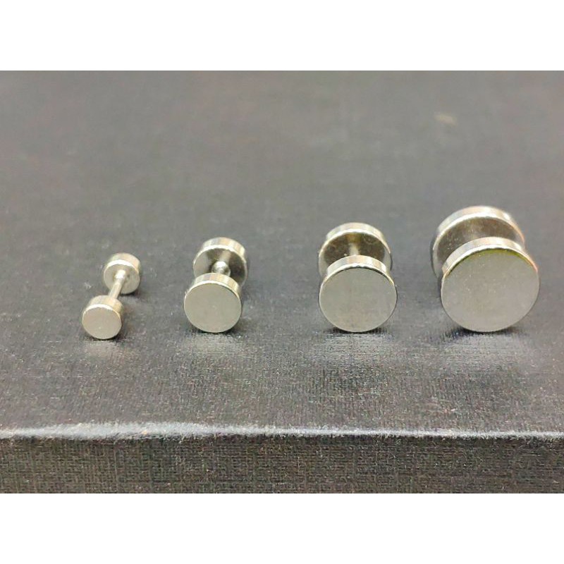 [Paling murah] Anting roda isi 12 warna putih