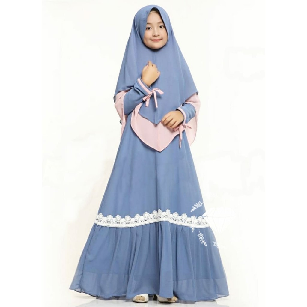 Gwenita Kids Baju Syari Gamis Anak Remaja Smp Perempuan Usia Umur 13 14 Tahun Shopee Indonesia