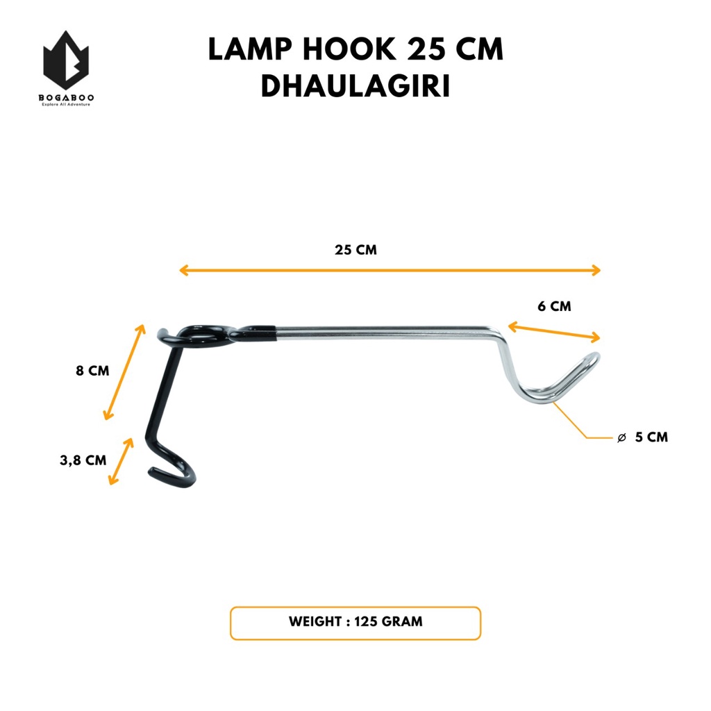 Dhaulagiri Lamp Hook 25 cm - Gantungan Lampu  Gantung - Pengait Lampu Gantung