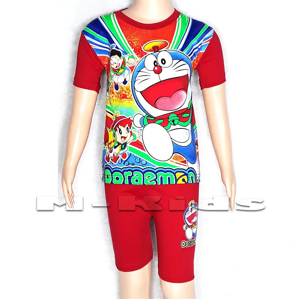 MKids88 - Baju Setelan Anak Gambar DORAEMON