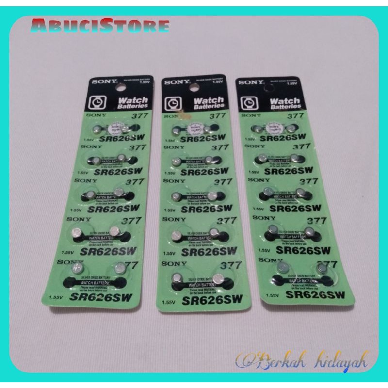 Baterai Sony SR 626 377 Batre kancing Sony SR 262SW 377 LR 626 Batrai  jam tangan Lampu Led Kalkulat