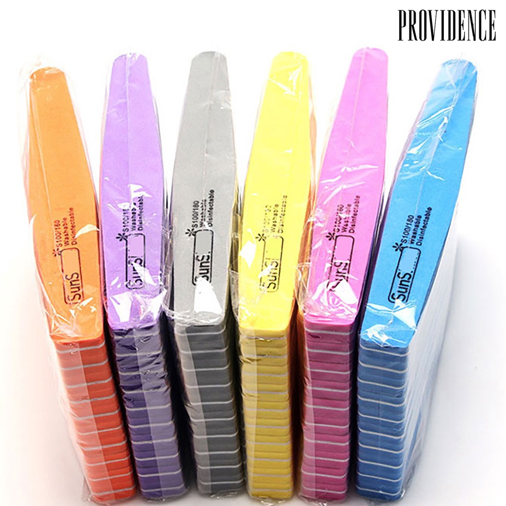 Providence 10Pcs/Set Nail File Washable Polishing Rhombus Sponge Beauty Nail Buffer for Manicure