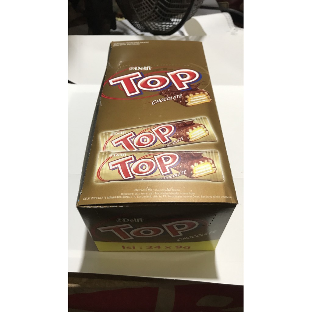 

DELFI TOP CHOCOLATE 1 PAK BOX DUS 24 PCS 9G 9GR COKLAT MURAH DUS WAFER