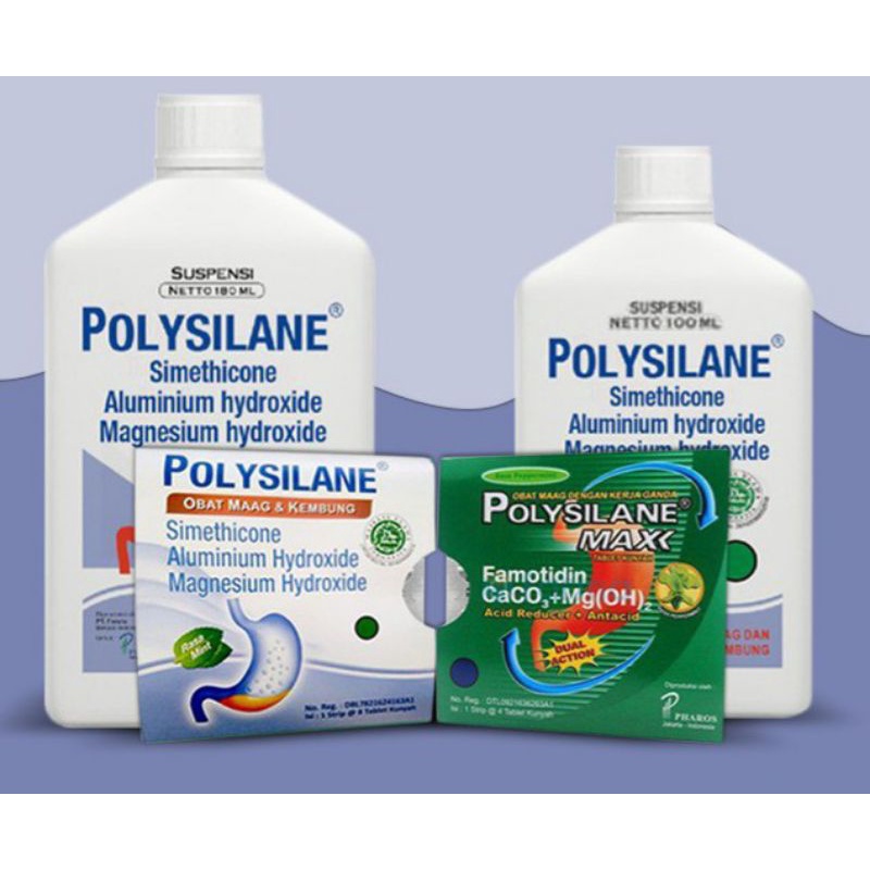 Polysilane Tablet / Junior / Maxx / Suspensi - Obat Maag & Mual