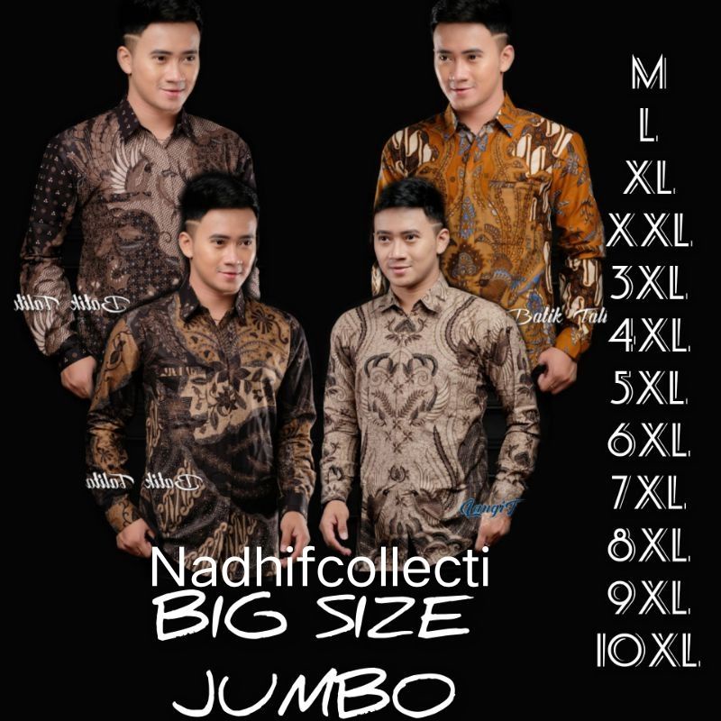 New Kemeja Batik jomboo exclusive original butik Atasan Batik Seragam M L XL XXL -10XL