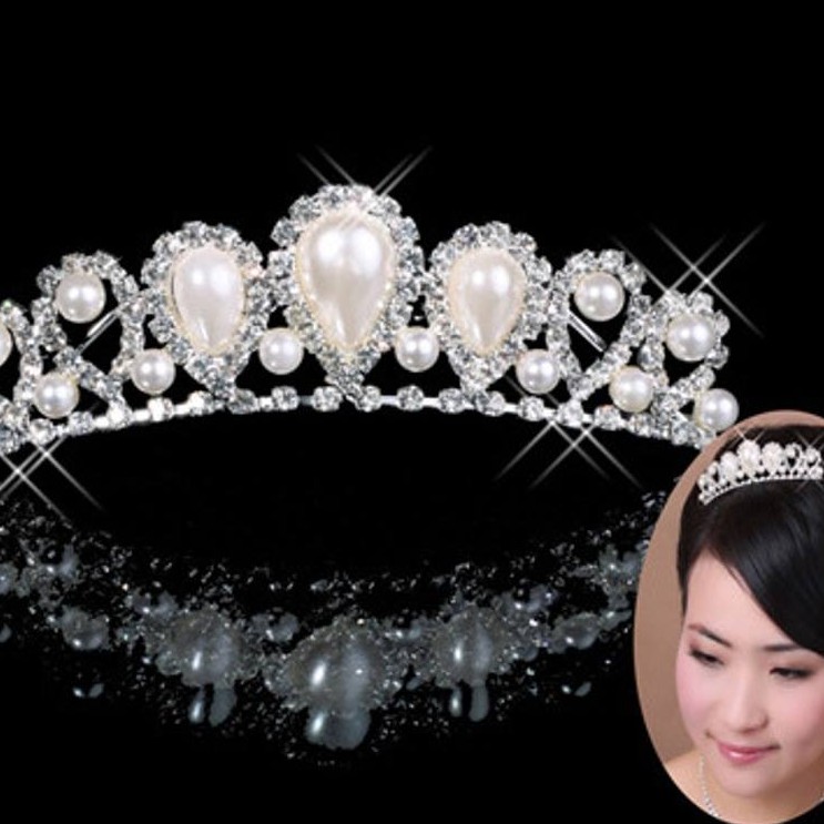 [SIAP KIRIM] AKSESORIS WEDDING TIARA SIRKAM RAMBUT PESTA PERNIKAHAN TRP015