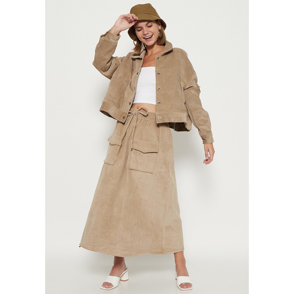

NONA Harvey Jacket Creme - Jaket Corduroy - Creme