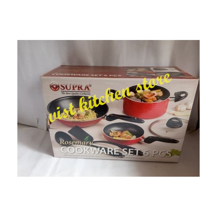 (Gojek) SUPRA Cookware set 6 pc / Panci SUPRA isi 6pc/ Panci set