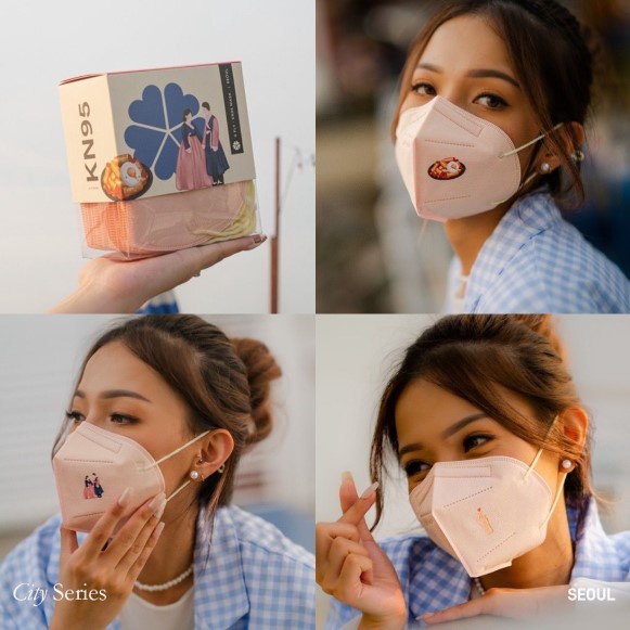 Masker Fivecare Series KN95 - the city series | 6PLY filter adjustable