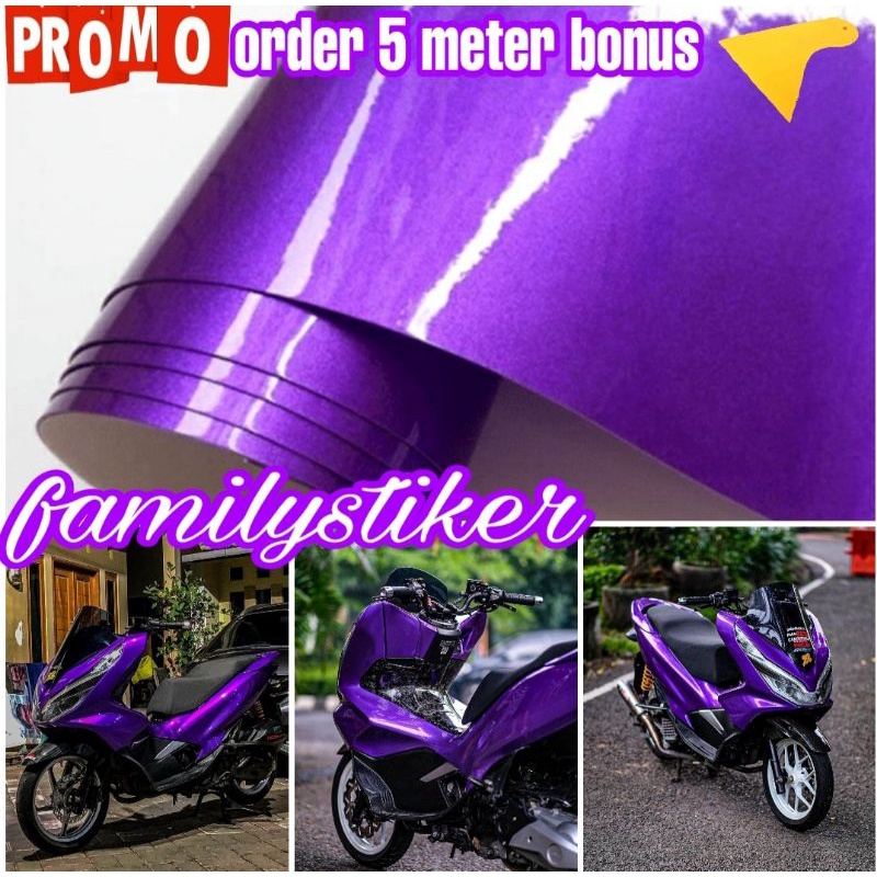 Sticker Ungu Sekotlet Ungu Metalik Candy Stiker Skotlet Warna Ungu Candy